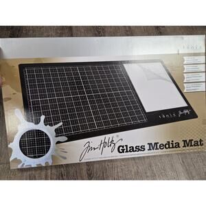 Tim Holtz Glass Media Mat Cutting Board Scrapbooking New In Box